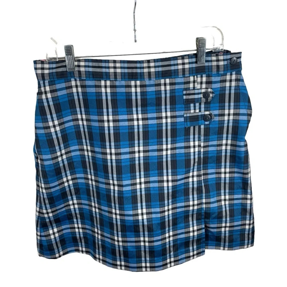 Dennis school uniform Double Tab Pleated Skort blue girls H16 plus